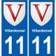 11 Léry blason autocollant plaque stickers ville