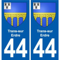 44 Penmarch escudo de armas de la etiqueta engomada de la placa de pegatinas de la ciudad