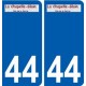 44 Penmarch logotipo de la etiqueta engomada de la placa de pegatinas de la ciudad