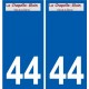 44 Penmarch logotipo de la etiqueta engomada de la placa de pegatinas de la ciudad