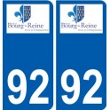 92 Gennevilliers logo autocollant plaque stickers ville