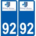 92 Gennevilliers logotipo de la etiqueta engomada de la placa de pegatinas de la ciudad