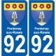 92 Gennevilliers coat of arms sticker plate stickers city