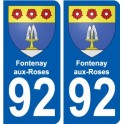 92 Gennevilliers stemma adesivo piastra adesivi città