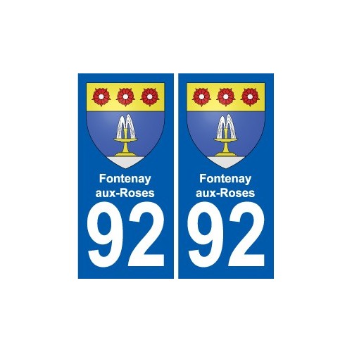 92 Gennevilliers escudo de armas de la etiqueta engomada de la placa de pegatinas de la ciudad