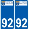 92 Gennevilliers logo adesivo piastra adesivi città