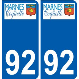 92 Gennevilliers logo sticker plate stickers city