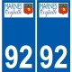 92 Gennevilliers logotipo de la etiqueta engomada de la placa de pegatinas de la ciudad