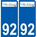 92 Gennevilliers logo autocollant plaque stickers ville