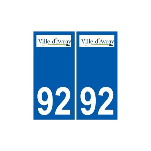 92 Gennevilliers logo autocollant plaque stickers ville