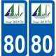 80 Roye logo adesivo piastra adesivi città