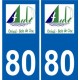 80 Roye logo adesivo piastra adesivi città