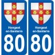 80 Roye coat of arms sticker plate stickers city