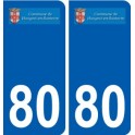 80 Roye logo autocollant plaque stickers ville