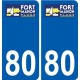 80 Roye logo autocollant plaque stickers ville