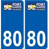 80 Roye logotipo de la etiqueta engomada de la placa de pegatinas de la ciudad