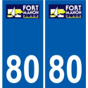 80 Roye logo adesivo piastra adesivi città