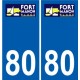 80 Roye logo autocollant plaque stickers ville