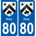 80 Roye blason autocollant plaque stickers ville