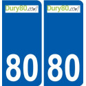 80 Roye logotipo de la etiqueta engomada de la placa de pegatinas de la ciudad