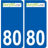 80 Roye logo adesivo piastra adesivi città
