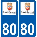 80 Roye logotipo de la etiqueta engomada de la placa de pegatinas de la ciudad