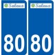 80 Roye logo autocollant plaque stickers ville