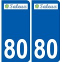 80 Roye logo autocollant plaque stickers ville