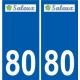 80 Roye logo autocollant plaque stickers ville