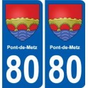 80 Roye escudo de armas de la etiqueta engomada de la placa de pegatinas de la ciudad
