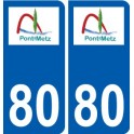 80 Roye logo autocollant plaque stickers ville