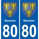 80 Roye blason autocollant plaque stickers ville