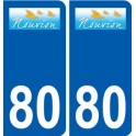 80 Roye logo autocollant plaque stickers ville