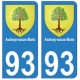 93 Aulnay-sous-bois blason autocollant plaque stickers ville