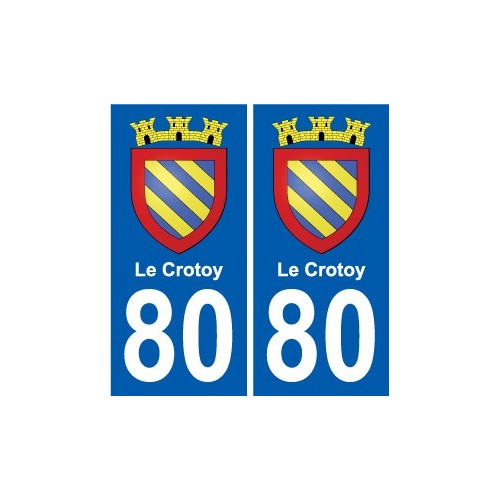 80 Roye escudo de armas de la etiqueta engomada de la placa de pegatinas de la ciudad