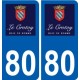 80 Roye logo adesivo piastra adesivi città