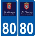80 Le Crotoy logo aufkleber typenschild aufkleber stadt