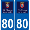 80 Roye logo adesivo piastra adesivi città