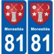 81 Graulhet blason autocollant plaque stickers ville