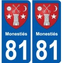 81 Graulhet blason autocollant plaque stickers ville
