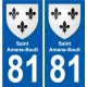 81 Graulhet coat of arms sticker plate stickers city