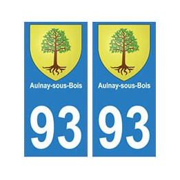 93 Aulnay-sous-bois blason autocollant plaque stickers ville