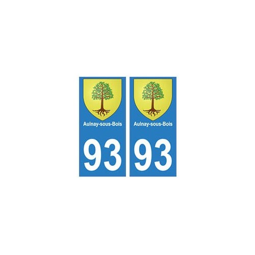 93 Aulnay-sous-bois blason autocollant plaque stickers ville