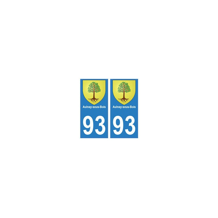 93 Aulnay-sous-bois blason autocollant plaque stickers ville