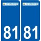 81 Graulhet logo adesivo piastra adesivi città