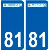 81 Graulhet logo sticker plate stickers city