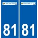 81 Graulhet logo adesivo piastra adesivi città