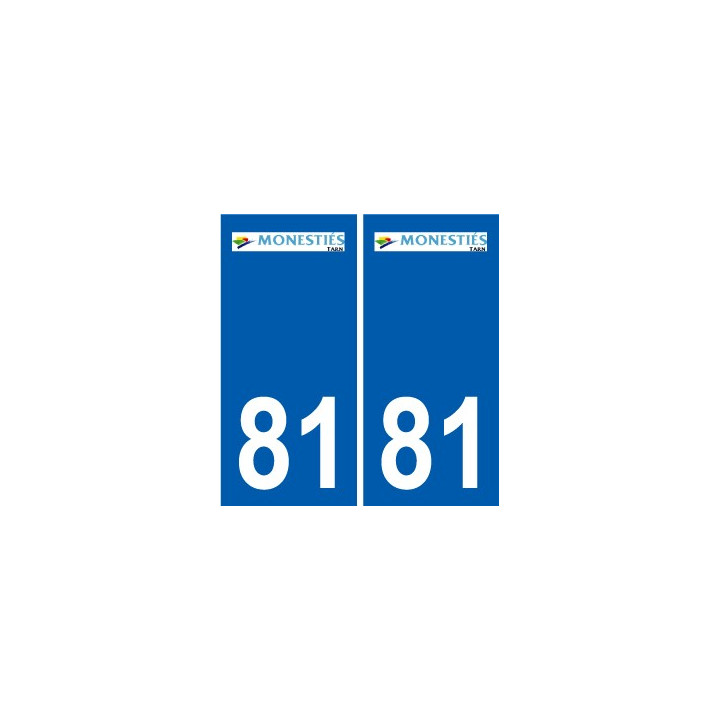 81 Graulhet logotipo de la etiqueta engomada de la placa de pegatinas de la ciudad