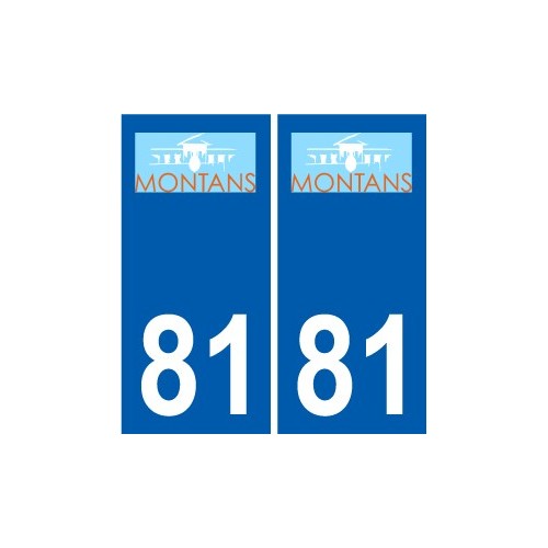 81 Graulhet logotipo de la etiqueta engomada de la placa de pegatinas de la ciudad