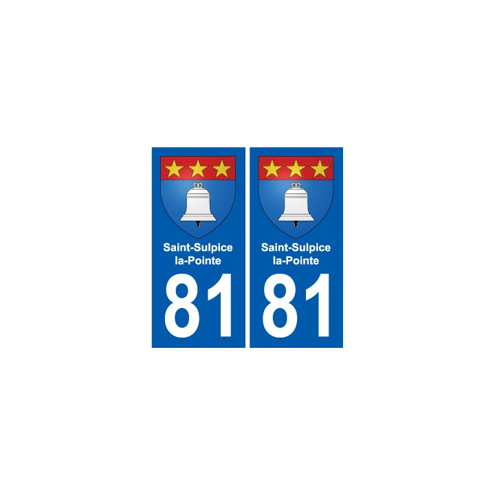 81 Graulhet coat of arms sticker plate stickers city